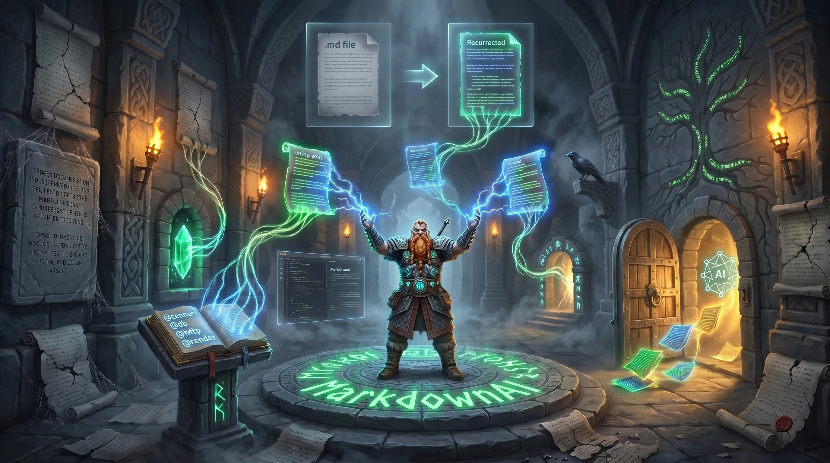 MarkdownAI hero image - documentation that cannot lie